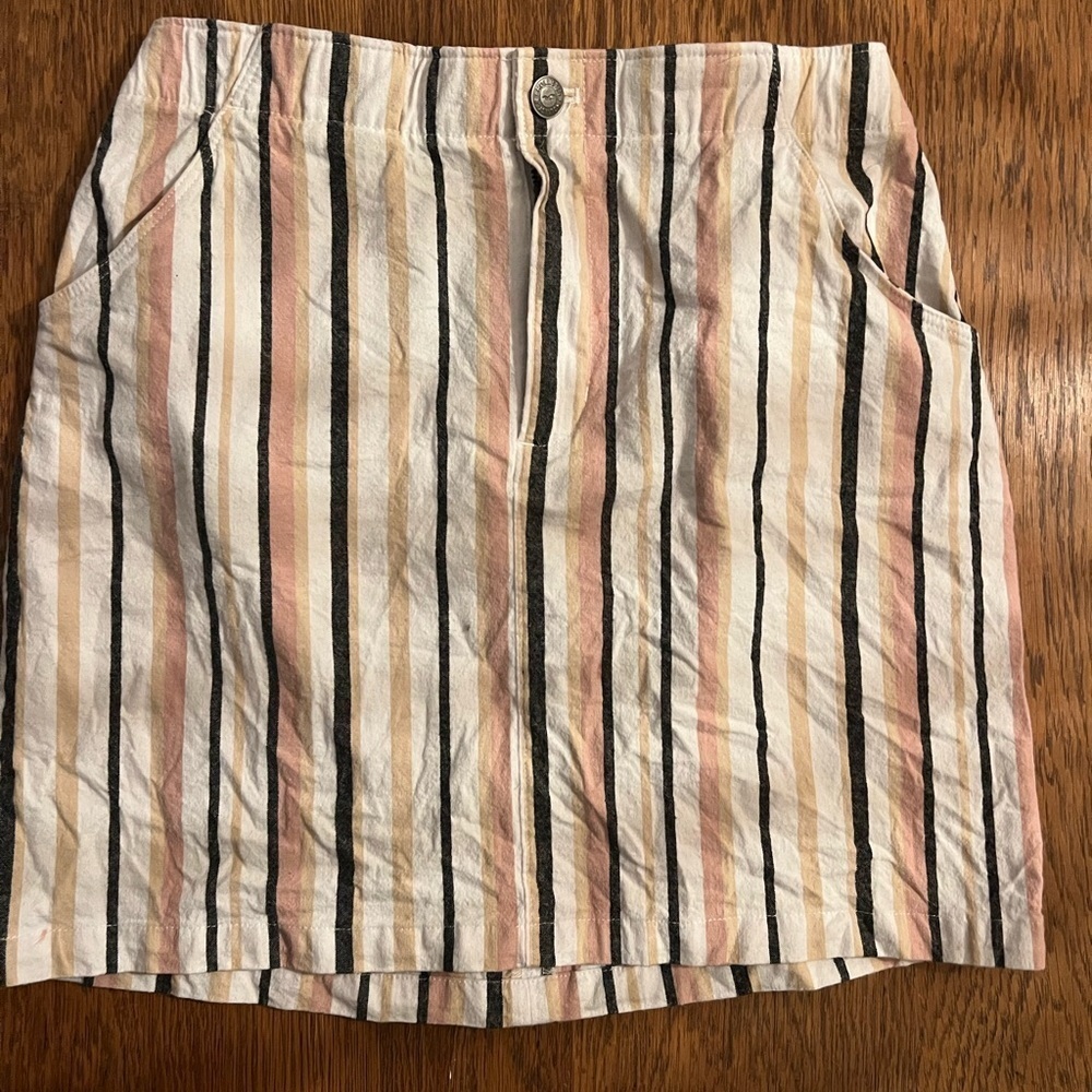 Hollister • striped ultra high rise skirt